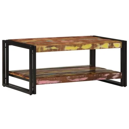 Mesa de centro multicolor 90x50x38 cm madera maciza reciclada by , Coffee table - Ref: Foro24-4102717, Price: 115,39 €, Disco...