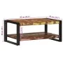 Mesa de centro multicolor 90x50x38 cm madera maciza reciclada by , Coffee table - Ref: Foro24-4102717, Price: 115,39 €, Disco...
