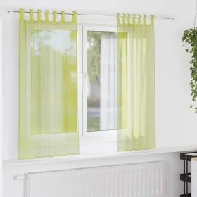 Cortinas de gasa con trabillas 2 uds. verde manzana by , Curtains and curtains - Ref: Foro24-4102252, Price: 13,35 €, Discoun...