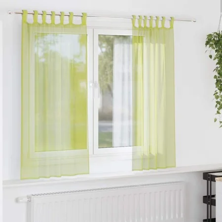 Cortinas de gasa con trabillas 2 uds. verde manzana by , Curtains and curtains - Ref: Foro24-4102252, Price: 13,35 €, Discoun...
