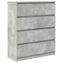 Aparador de madera de ingeniería gris hormigón 80x35x99 cm by , Sideboards - Ref: Foro24-3328483, Price: 126,66 €, Discount: %
