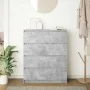 Aparador de madera de ingeniería gris hormigón 80x35x99 cm by , Sideboards - Ref: Foro24-3328483, Price: 126,66 €, Discount: %