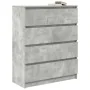 Aparador de madera de ingeniería gris hormigón 80x35x99 cm by , Sideboards - Ref: Foro24-3328483, Price: 126,66 €, Discount: %
