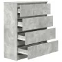 Aparador de madera de ingeniería gris hormigón 80x35x99 cm by , Sideboards - Ref: Foro24-3328483, Price: 126,66 €, Discount: %