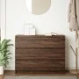 Aparador de madera de ingeniería marrón roble 100x35x76 cm de , Aparadores - Ref: Foro24-3328504, Precio: 150,72 €, Descuento: %