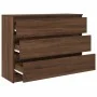 Aparador de madera de ingeniería marrón roble 100x35x76 cm de , Aparadores - Ref: Foro24-3328504, Precio: 150,72 €, Descuento: %