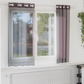 Cortinas de gasa con ojales 2 uds morado 140x175 cm by , Curtains and curtains - Ref: Foro24-4102102, Price: 13,89 €, Discoun...