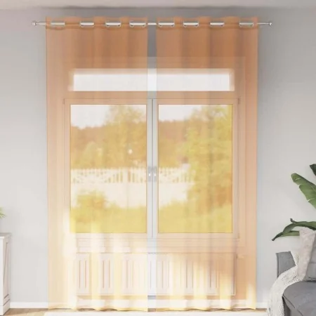 Cortinas de gasa con ojales 2 uds naranja 140x260 cm von , Vorhänge und Gardinen - Ref: Foro24-4102093, Preis: 15,29 €, Rabat...