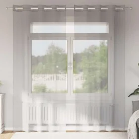 Cortinas de gasa con ojales 2 uds gris claro 140x225 cm by , Curtains and curtains - Ref: Foro24-4102109, Price: 15,00 €, Dis...