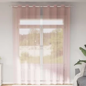 Cortinas de gasa con ojales 2 uds rosa claro 140x260 cm by , Curtains and curtains - Ref: Foro24-4102087, Price: 15,55 €, Dis...
