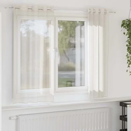 Cortinas de gasa con ojales 2 uds crema 140x175 cm by , Curtains and curtains - Ref: Foro24-4102072, Price: 14,11 €, Discount: %