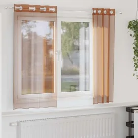 Cortinas de gasa con ojales 2 uds terracota by , Curtains and curtains - Ref: Foro24-4102137, Price: 13,23 €, Discount: %