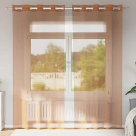 Cortinas de gasa con ojales 2 uds terracota by , Curtains and curtains - Ref: Foro24-4102140, Price: 15,04 €, Discount: %
