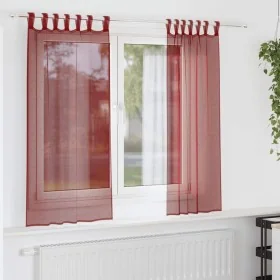 Cortinas de gasa con bolsillos para varillas 2 uds. rojo vino by , Curtains and curtains - Ref: Foro24-4102246, Price: 12,56 ...