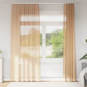 Cortinas de gasa con bolsillos para varillas 2 uds. arena by , Curtains and curtains - Ref: Foro24-4102219, Price: 14,65 €, D...