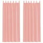 Cortinas de gasa con trabillas 2 uds rosa 140x260 cm von , Vorhänge und Gardinen - Ref: Foro24-4102290, Preis: 15,26 €, Rabat...
