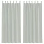 Cortinas de gasa con trabillas 2 uds gris claro 140x245 cm de , Cortinas y visillos - Ref: Foro24-4102299, Precio: 14,92 €, D...