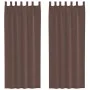 Cortinas de gasa con trabillas 2 uds. marrón by , Curtains and curtains - Ref: Foro24-4102265, Price: 15,26 €, Discount: %