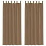 Cortinas de gasa con trabillas 2 uds marrón claro 140x260 cm von , Vorhänge und Gardinen - Ref: Foro24-4102315, Preis: 16,65 ...
