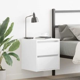 Mesilla de noche de pared blanca 38x34x40 cm by , Nightstands - Ref: Foro24-861247, Price: 48,98 €, Discount: %