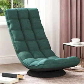 Silla giratoria de suelo de tela verde oscuro 70x51x79 cm by , Floor chairs - Ref: Foro24-4019729, Price: 122,86 €, Discount: %