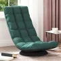 Silla giratoria de suelo de tela verde oscuro 70x51x79 cm de , Sillas de suelo - Ref: Foro24-4019729, Precio: 122,86 €, Descu...