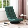 Silla giratoria de suelo de tela verde oscuro 70x51x79 cm de , Sillas de suelo - Ref: Foro24-4019729, Precio: 122,86 €, Descu...