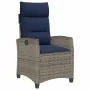 Silla de jardín reclinable con mesa auxiliar ratán gris by , Garden chairs - Ref: Foro24-4108273, Price: 147,06 €, Discount: %