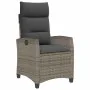 Silla de jardín reclinable con mesa auxiliar ratán gris by , Garden chairs - Ref: Foro24-4108271, Price: 146,54 €, Discount: %