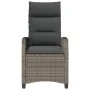 Silla de jardín reclinable con mesa auxiliar ratán gris by , Garden chairs - Ref: Foro24-4108271, Price: 146,54 €, Discount: %
