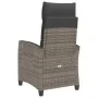Silla de jardín reclinable con mesa auxiliar ratán gris by , Garden chairs - Ref: Foro24-4108271, Price: 146,54 €, Discount: %