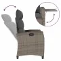 Silla de jardín reclinable con mesa auxiliar ratán gris by , Garden chairs - Ref: Foro24-4108271, Price: 146,54 €, Discount: %