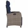 Silla de jardín reclinable con mesa auxiliar ratán gris by , Garden chairs - Ref: Foro24-4108278, Price: 180,27 €, Discount: %