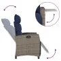 Silla de jardín reclinable con mesa auxiliar ratán gris by , Garden chairs - Ref: Foro24-4108278, Price: 180,27 €, Discount: %