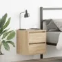 Mesilla de noche de pared roble Sonoma 38x34x40 cm de , Mesitas de noche - Ref: Foro24-861251, Precio: 47,02 €, Descuento: %