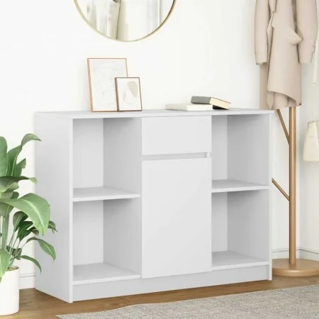 Aparador con cajón blanco 101x35x76 cm madera de ingeniería by , Sideboards - Ref: Foro24-861562, Price: 93,51 €, Discount: %