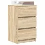 Mesillas de noche con 3 cajones 2 uds roble Sonoma 39x35x65 cm de , Mesitas de noche - Ref: Foro24-861342, Precio: 106,06 €, ...