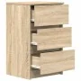 Mesillas de noche con 3 cajones 2 uds roble Sonoma 39x35x65 cm de , Mesitas de noche - Ref: Foro24-861342, Precio: 106,06 €, ...