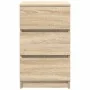 Mesillas de noche con 3 cajones 2 uds roble Sonoma 39x35x65 cm de , Mesitas de noche - Ref: Foro24-861342, Precio: 106,06 €, ...