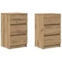 Mesillas de noche con 3 cajones 2uds roble artesanal 39x35x65cm by , Nightstands - Ref: Foro24-861354, Price: 116,83 €, Disco...