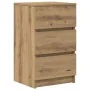 Mesillas de noche con 3 cajones 2uds roble artesanal 39x35x65cm by , Nightstands - Ref: Foro24-861354, Price: 116,83 €, Disco...