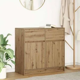 Aparador con cajón roble artesanal 80x34x76cm madera ingeniería von , Sideboards - Ref: Foro24-861543, Preis: 84,23 €, Rabatt: %