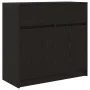 Aparador con cajón roble negro 80x34x76 cm madera de ingeniería von , Sideboards - Ref: Foro24-861536, Preis: 88,97 €, Rabatt: %