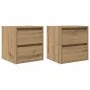 Mesitas de noche de pared 2 uds roble artisan 38x34x40 cm von , Nachttische - Ref: Foro24-861264, Preis: 91,27 €, Rabatt: %