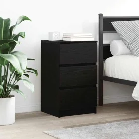 Mesillas de noche con 3 cajones 2 uds. Negro 39x35x65 cm de , Mesitas de noche - Ref: Foro24-861340, Precio: 113,55 €, Descue...