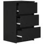 Mesillas de noche con 3 cajones 2 uds. Negro 39x35x65 cm von , Nachttische - Ref: Foro24-861340, Preis: 113,36 €, Rabatt: %