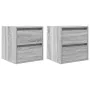 Mesillas de noche de pared 2 uds gris Sonoma 38x34x40 cm de , Mesitas de noche - Ref: Foro24-861258, Precio: 83,38 €, Descuen...