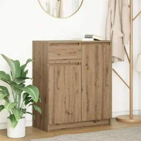 Aparador con cajón roble artesanal 71x35x84cm madera ingeniería by , Sideboards - Ref: Foro24-861597, Price: 88,54 €, Discoun...