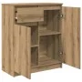 Aparador con cajón roble artesanal 71x35x84cm madera ingeniería by , Sideboards - Ref: Foro24-861597, Price: 88,54 €, Discoun...