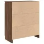 Aparador con cajón roble marrón 71x35x84 cm madera ingeniería de , Aparadores - Ref: Foro24-861595, Precio: 88,39 €, Descuent...